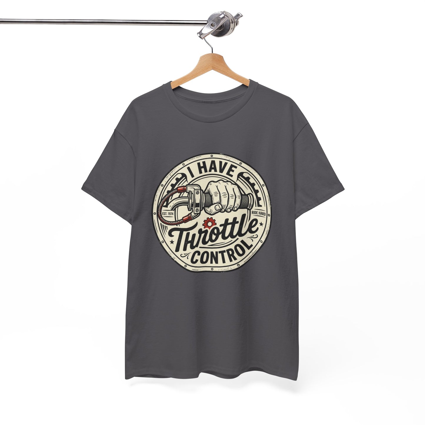 Throttle Control T-Shirt — "I Have Throttle Control" Vintage Motorcycle Tee