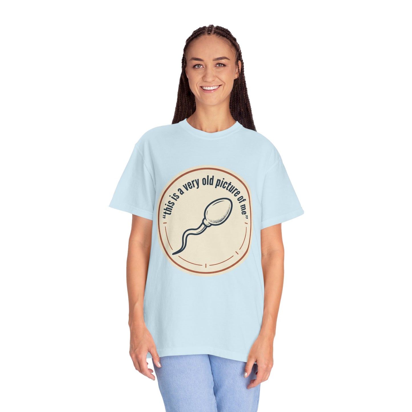 Vintage Sperm Graphic T-Shirt — "this is a very old picture of me"