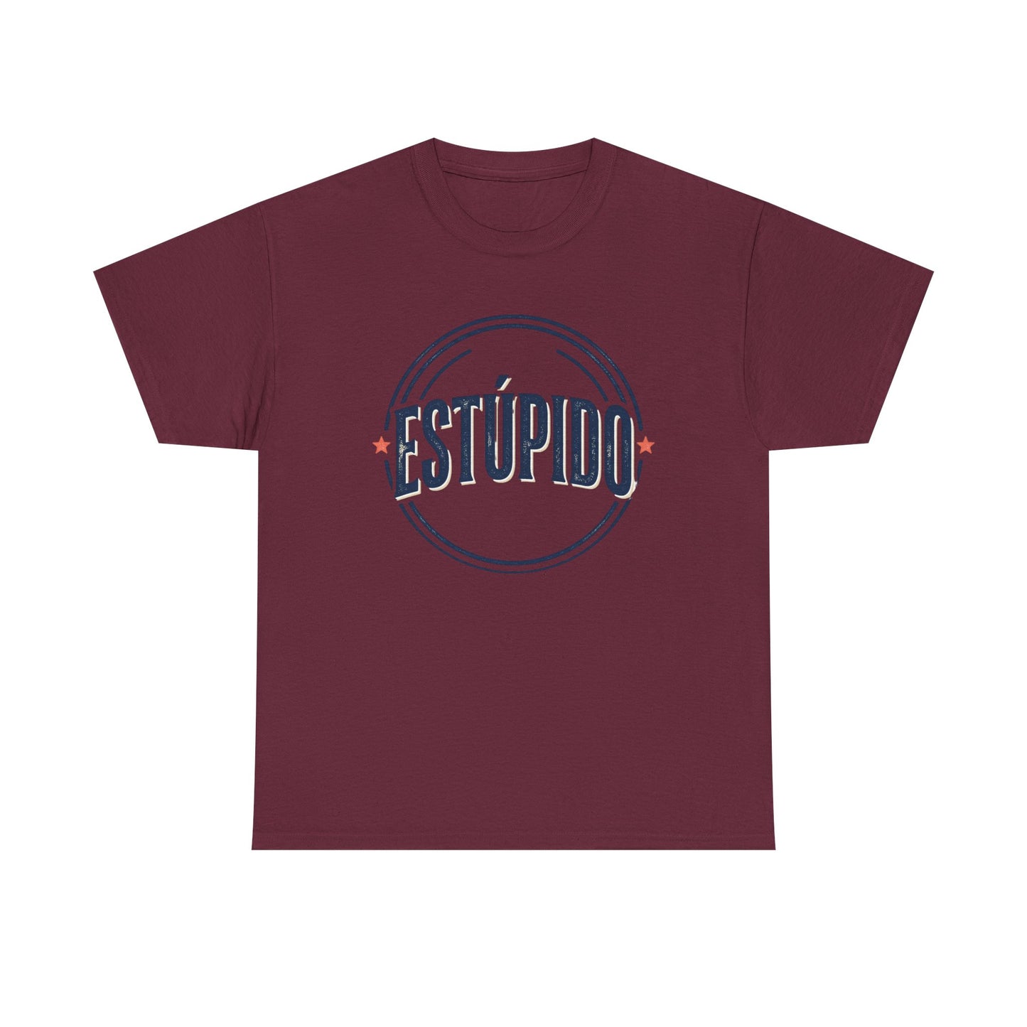 ESTÚPIDO Circle Logo Graphic Tee (Spanish Funny Statement)