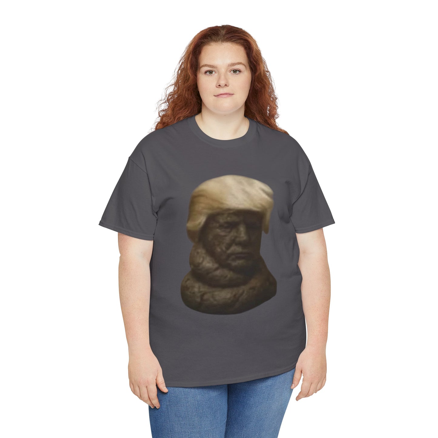 Graphic Tee — Bronze Bust Illustration T‑Shirt
