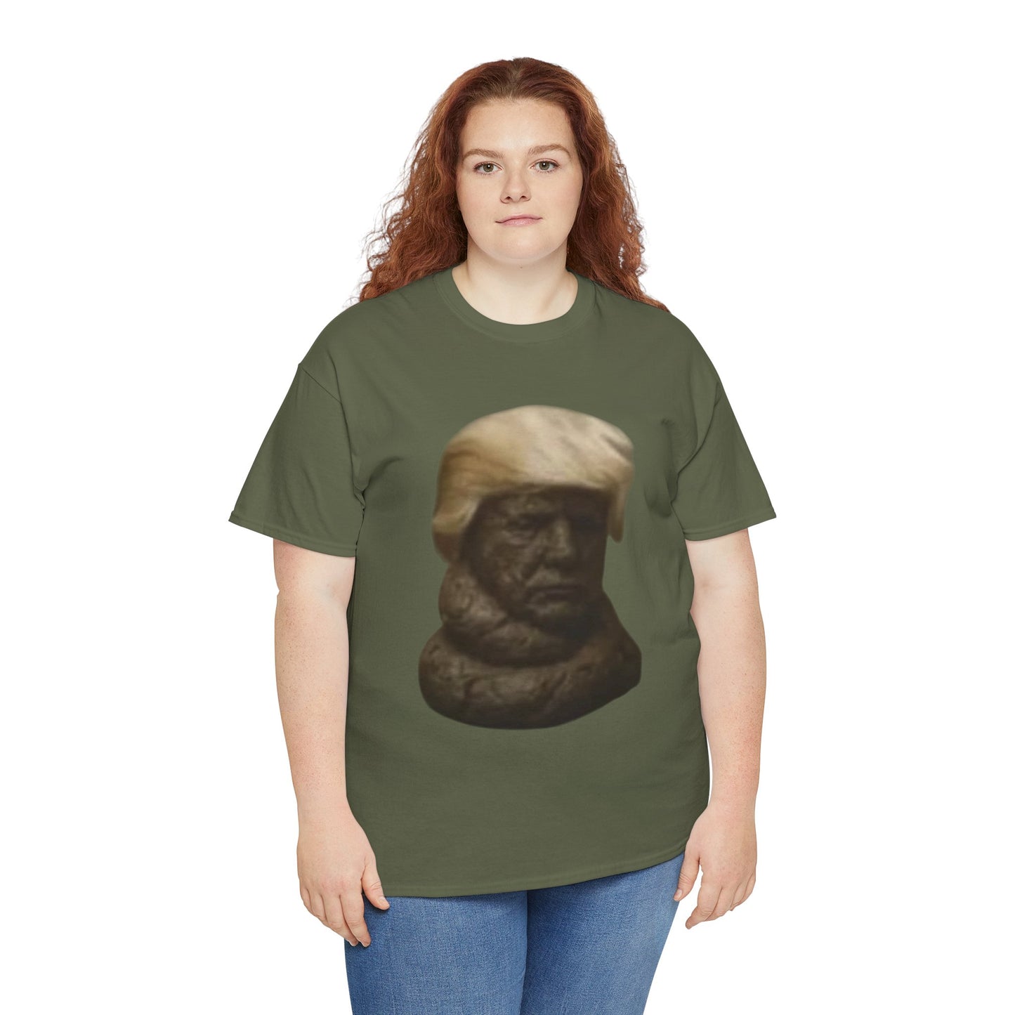 Graphic Tee — Bronze Bust Illustration T‑Shirt