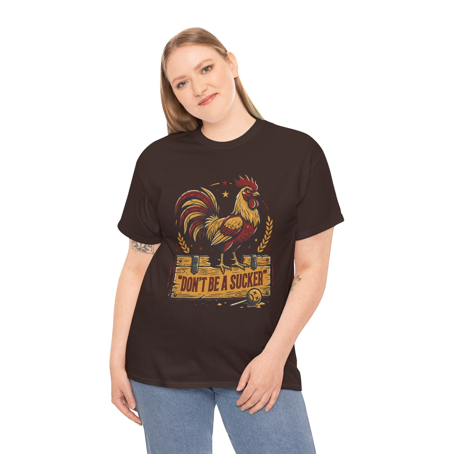 Rooster 'Don't Be a Sucker' Graphic Tee Printify