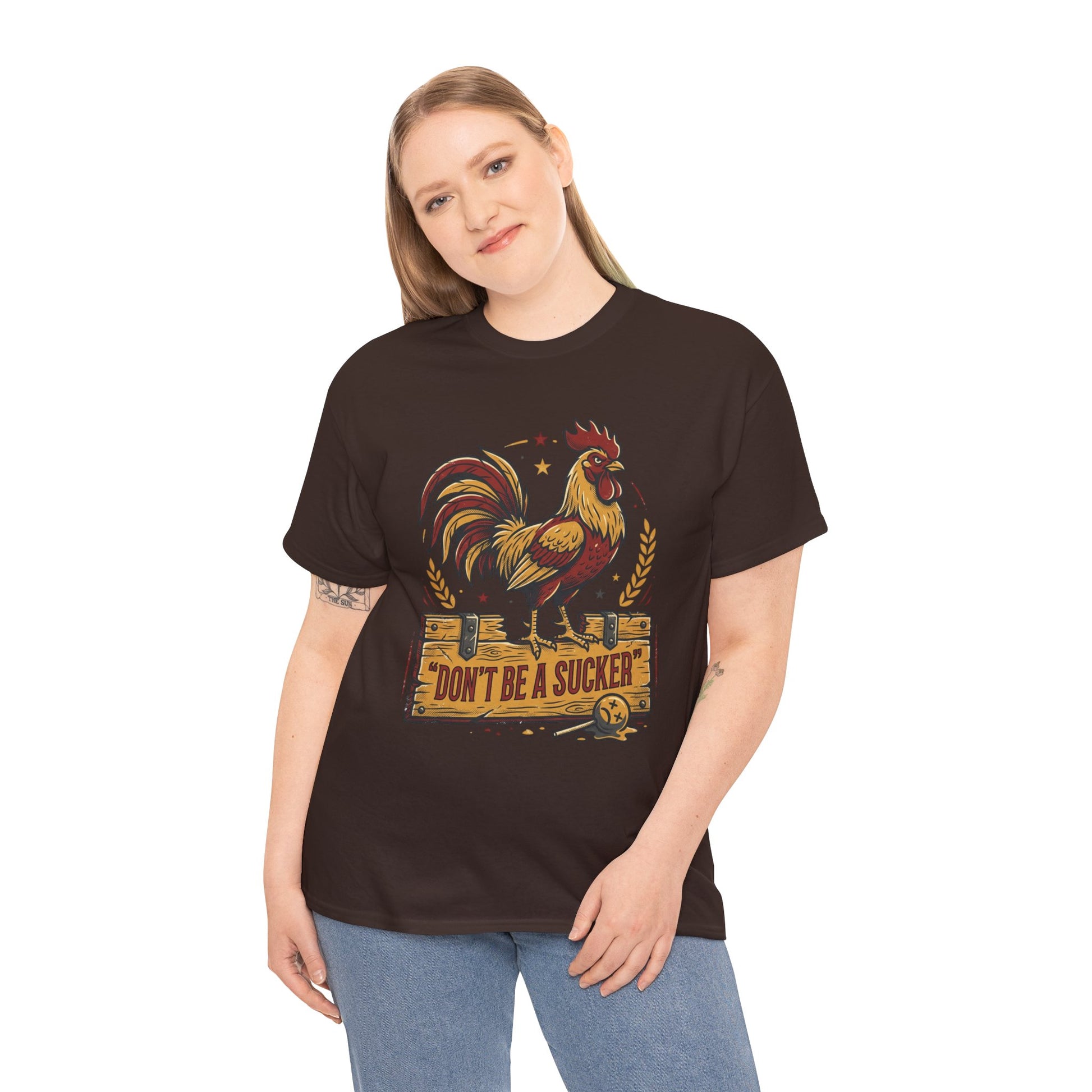 Rooster 'Don't Be a Sucker' Graphic Tee Printify