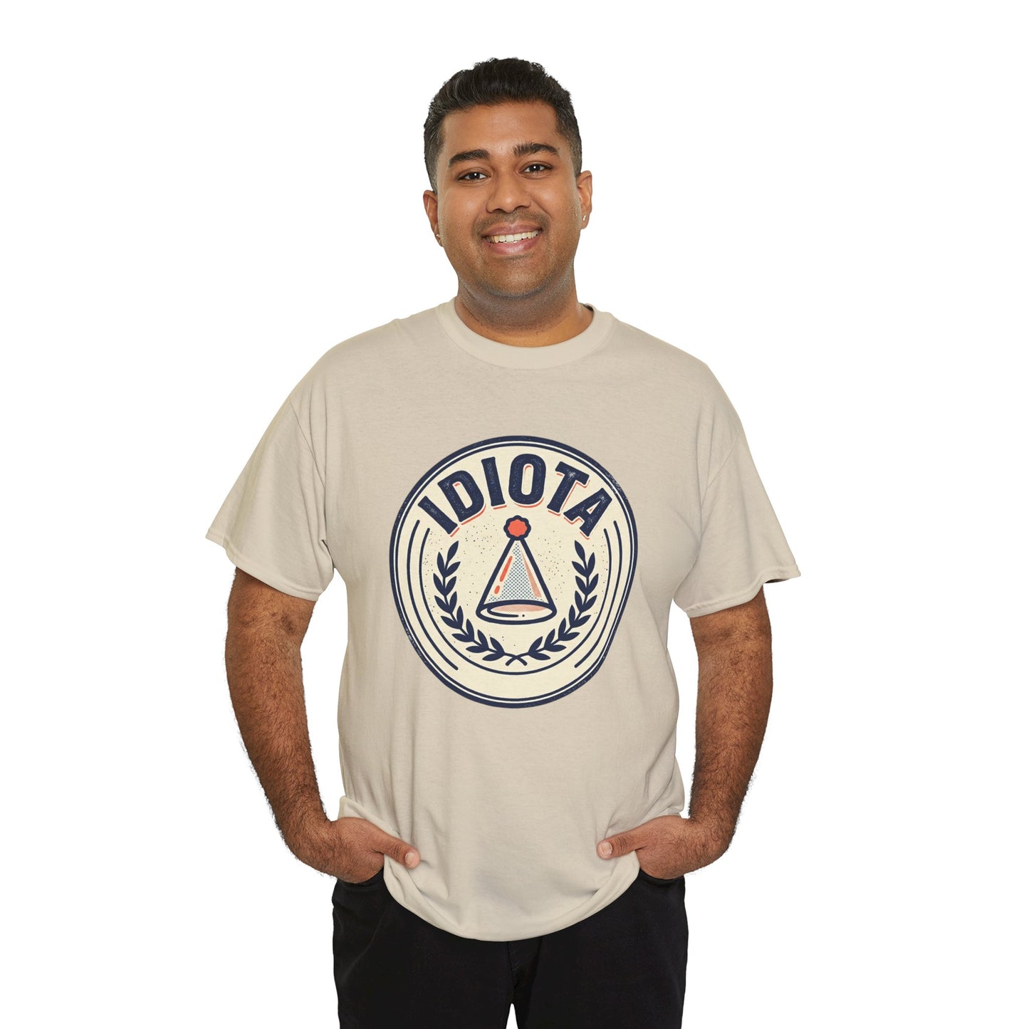 Idiota Crest T-Shirt — Vintage Emblem Graphic Tee