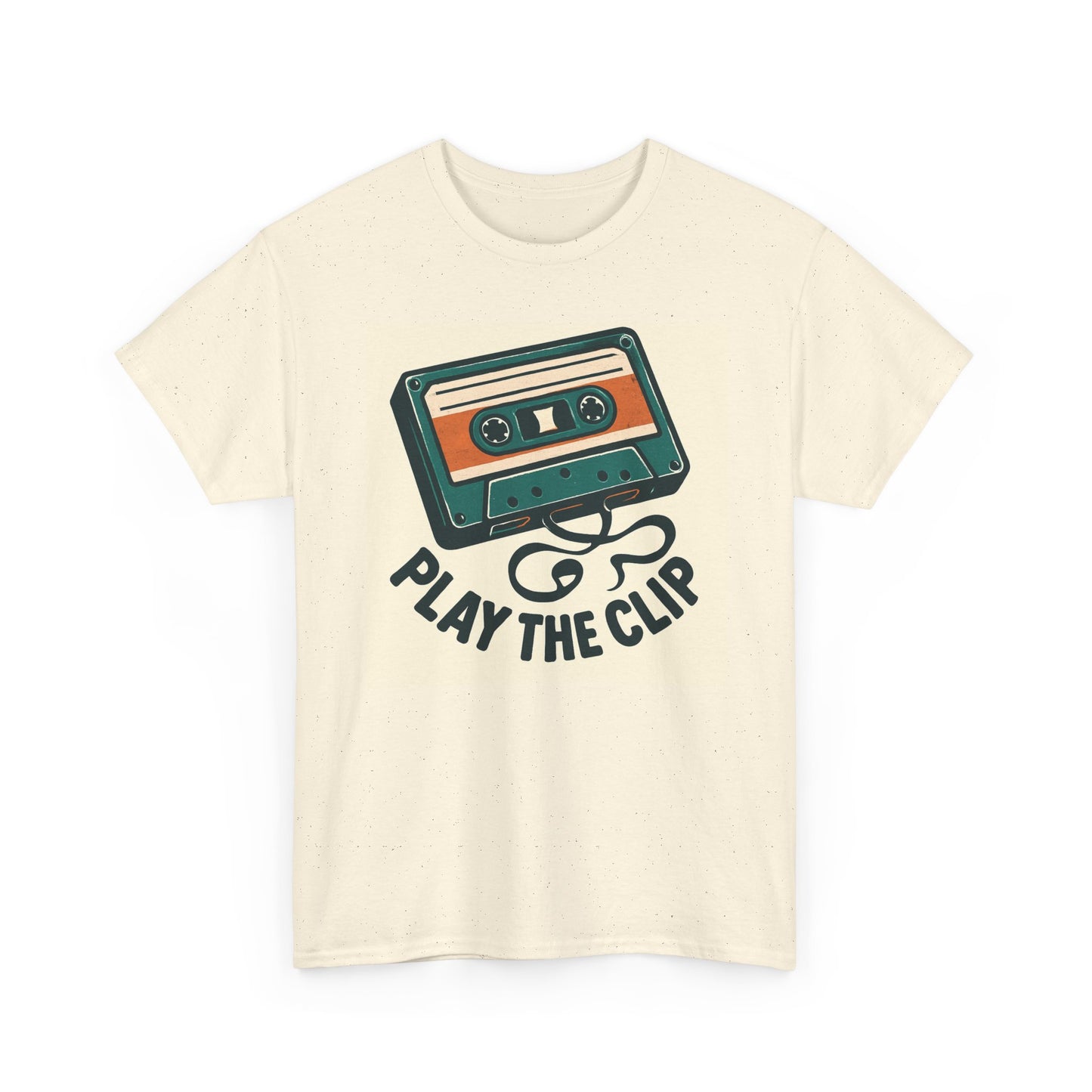 Cassette Tape 'Play the Clip' T-Shirt — Retro Music Tee Printify