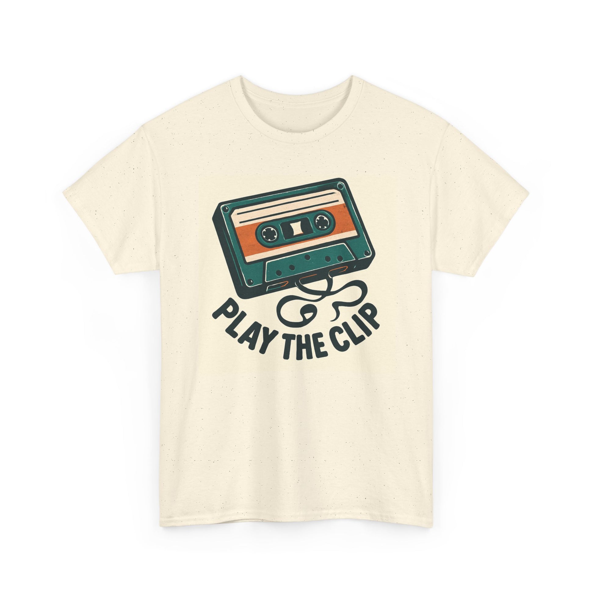 Cassette Tape 'Play the Clip' T-Shirt — Retro Music Tee Printify