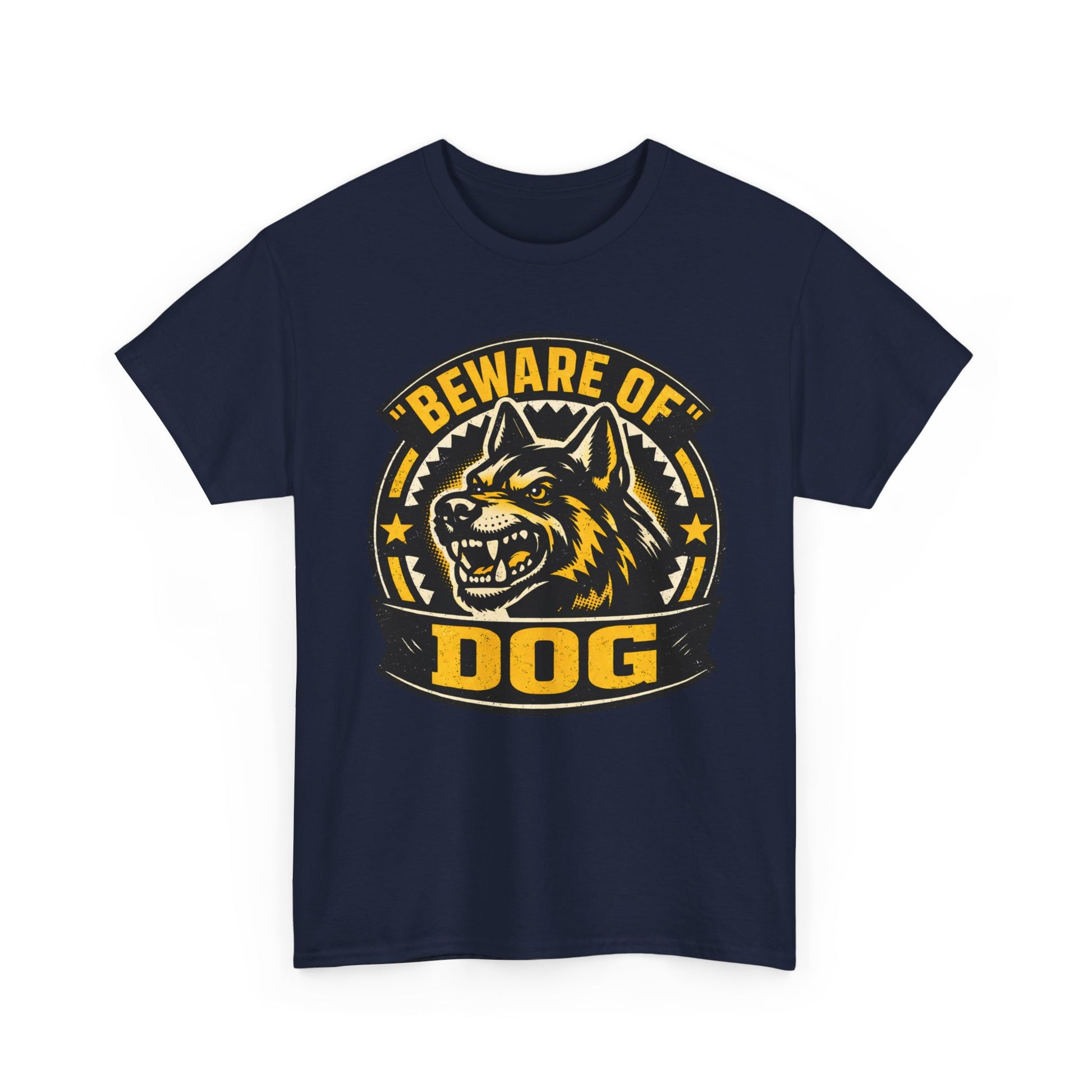 Beware of Dog T-Shirt — Retro Aggressive Dog Warning Graphic Tee Printify