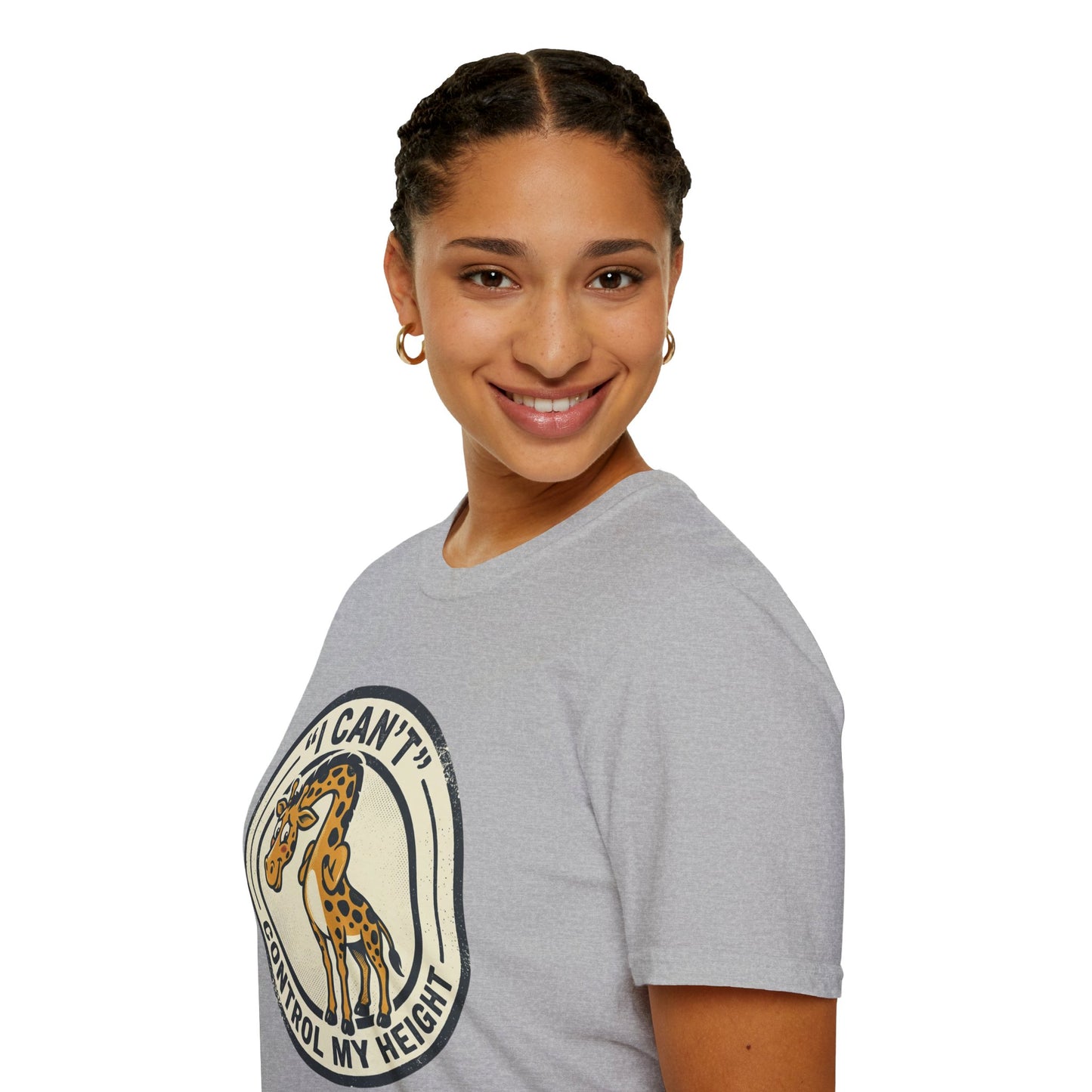 Giraffe 'I Can't Control My Height' T-Shirt