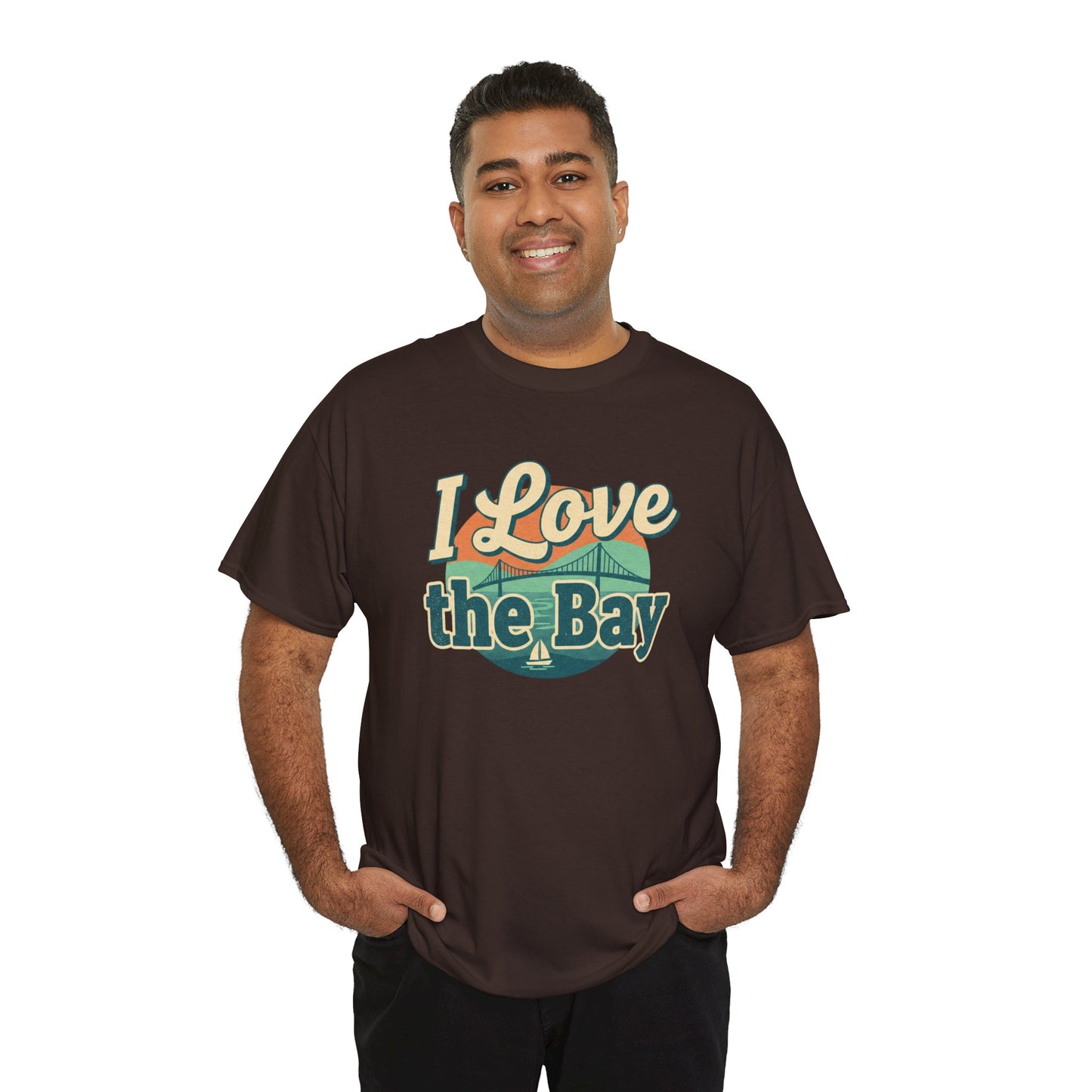 I Love the Bay T-Shirt — Retro Coastal Tee for Bay Lovers