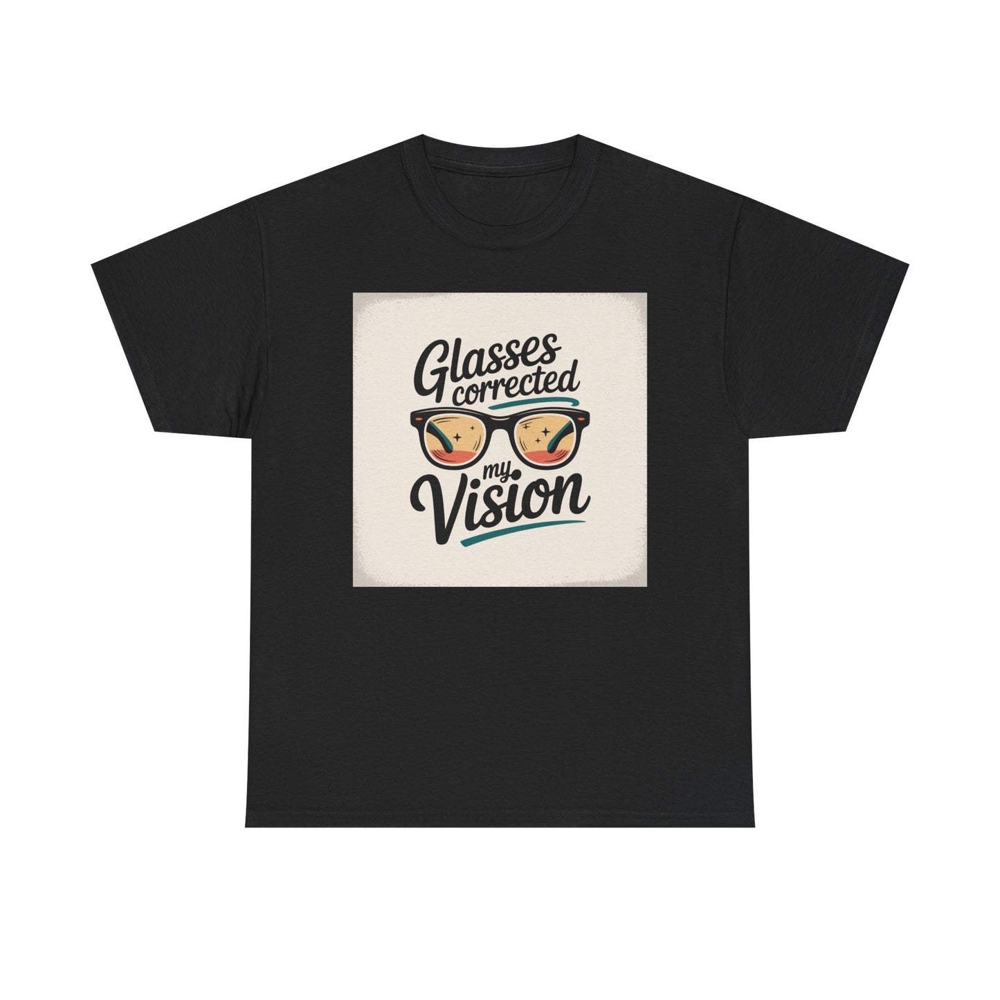 T-Shirt — "Glasses Corrected My Vision" Retro Eyewear Graphic Tee