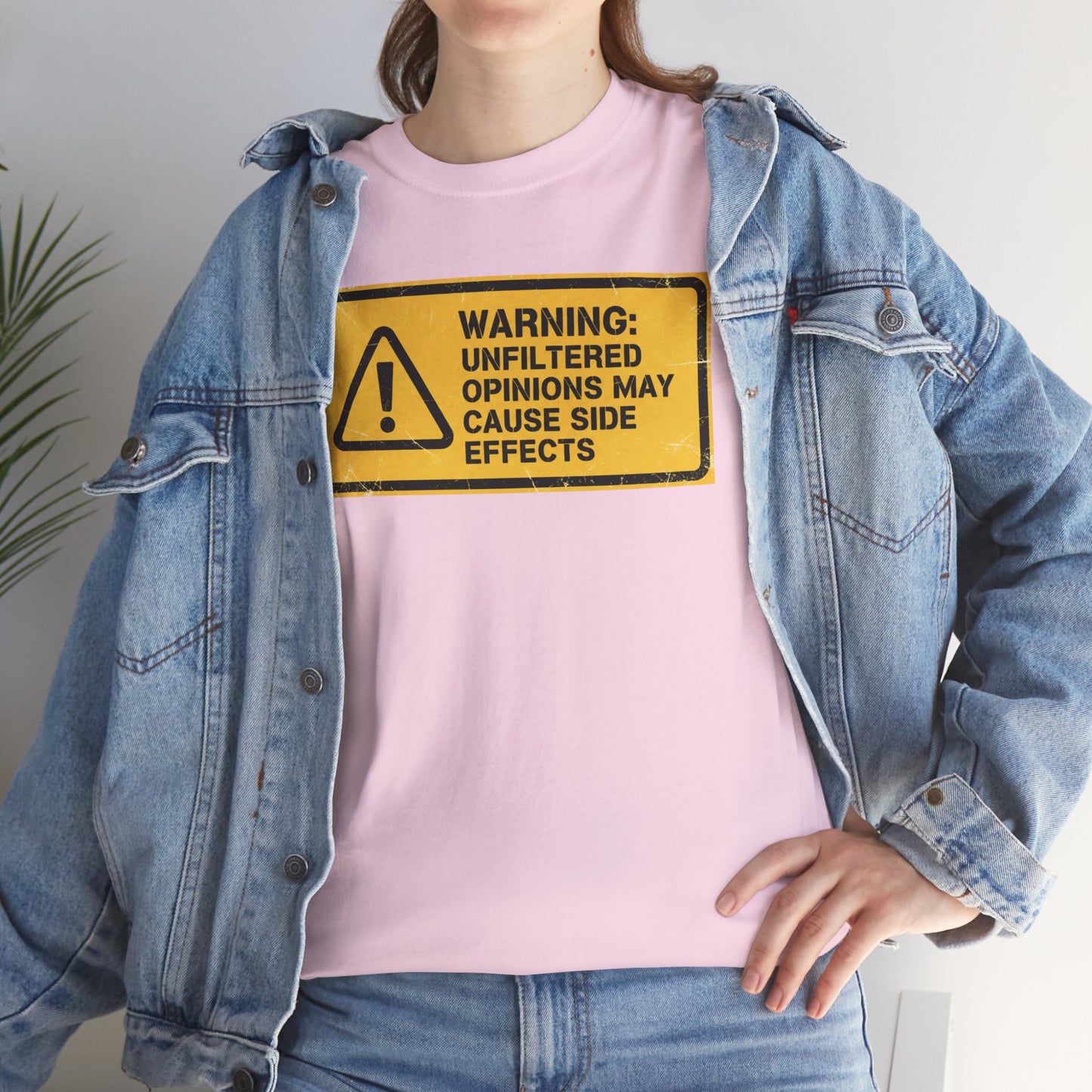 T-Shirt — "Warning: Unfiltered Opinions May Cause Side Effects" Graphic Tee