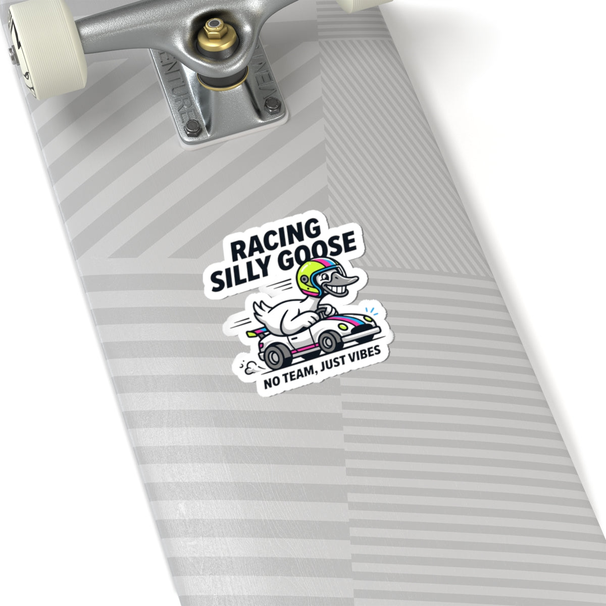 Racing Silly Goose Kiss-Cut Stickers | motorsport, checkered, funny