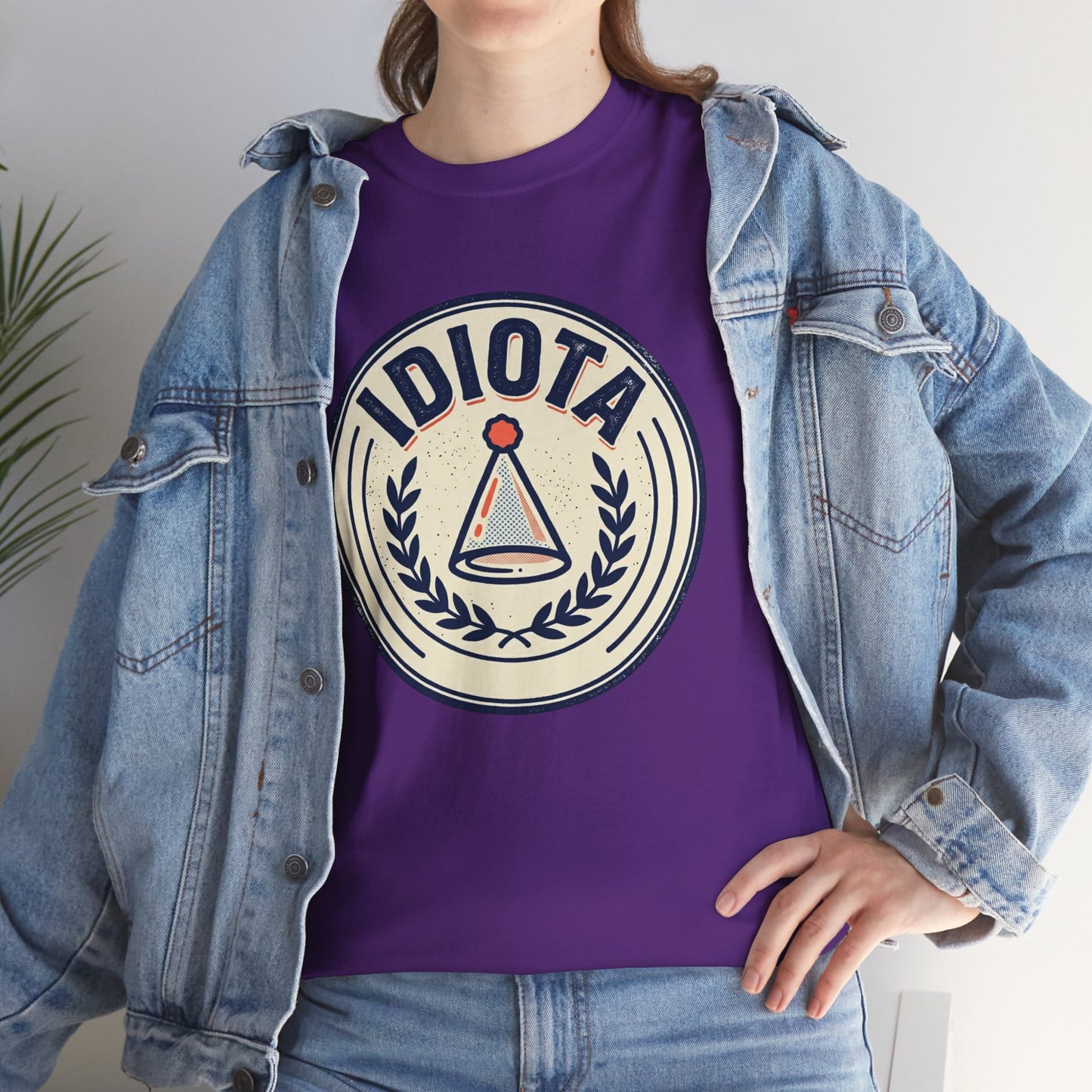 Idiota Crest T-Shirt — Vintage Emblem Graphic Tee