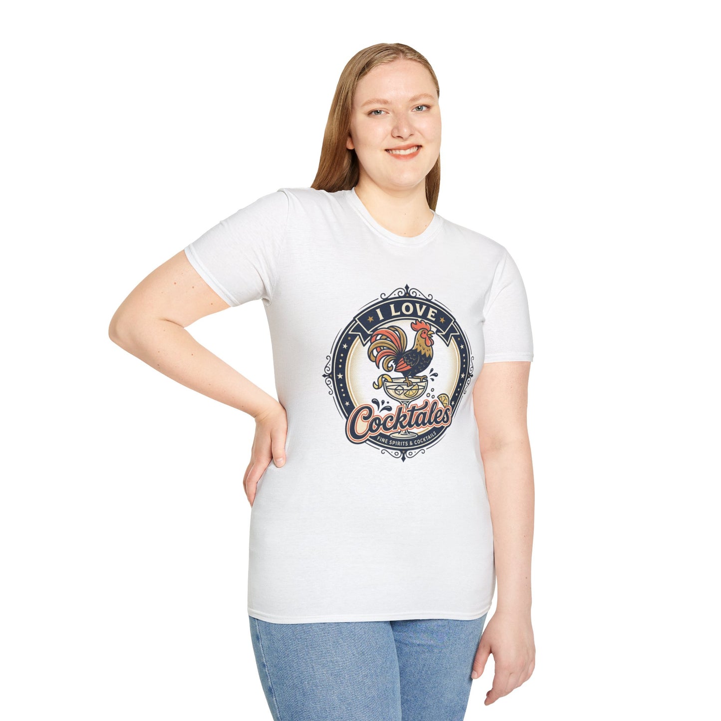 I Love Cocktales T-Shirt — Retro Rooster Cocktail Bar Tee