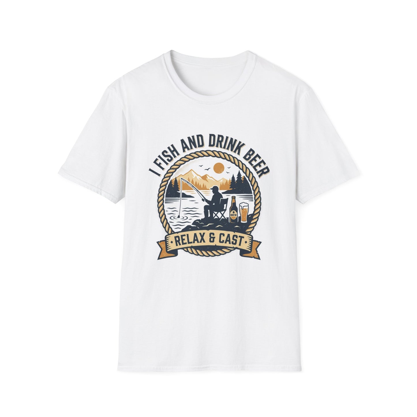 Fishing & Beer T-Shirt — "I Fish and Drink Beer" Relax & Cast Graphic Tee