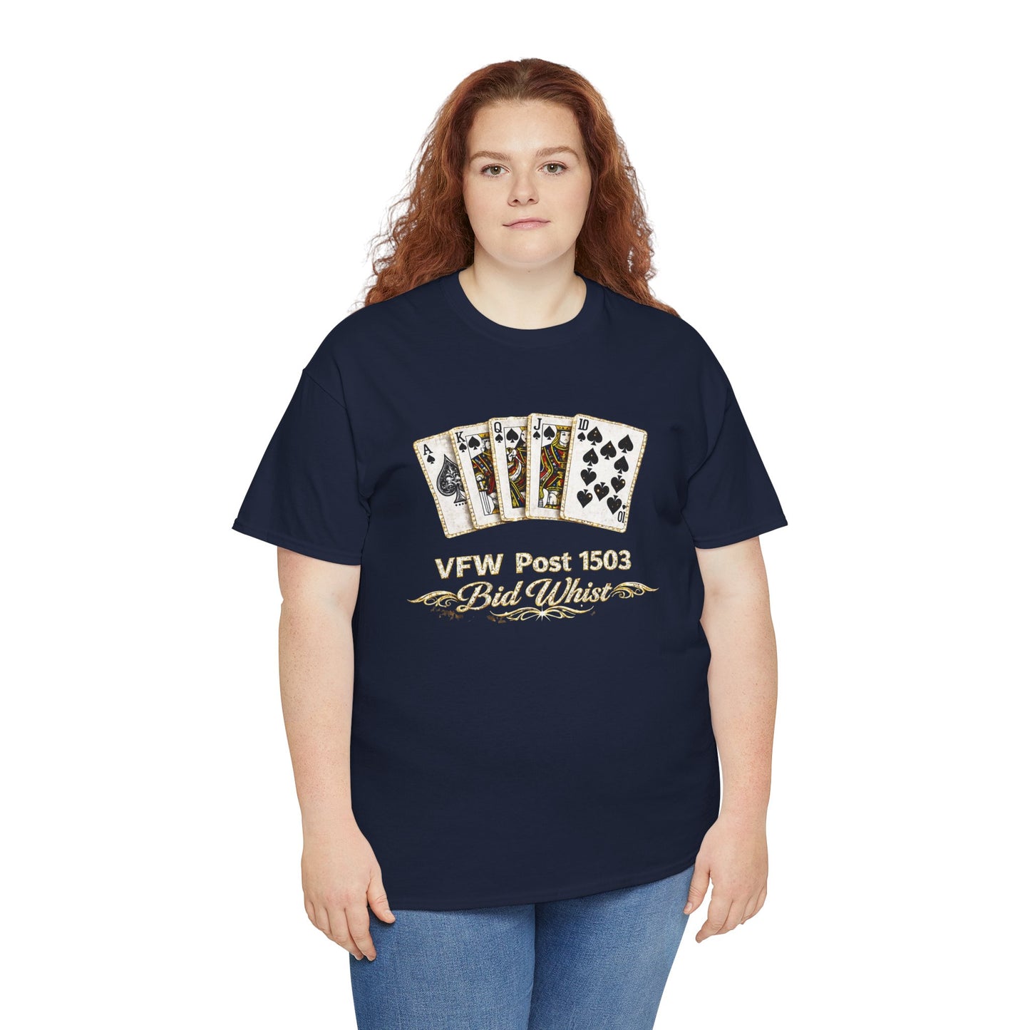 Veterans VFW Poker Night Tee – "VFW Post 1503" Playing Cards Design