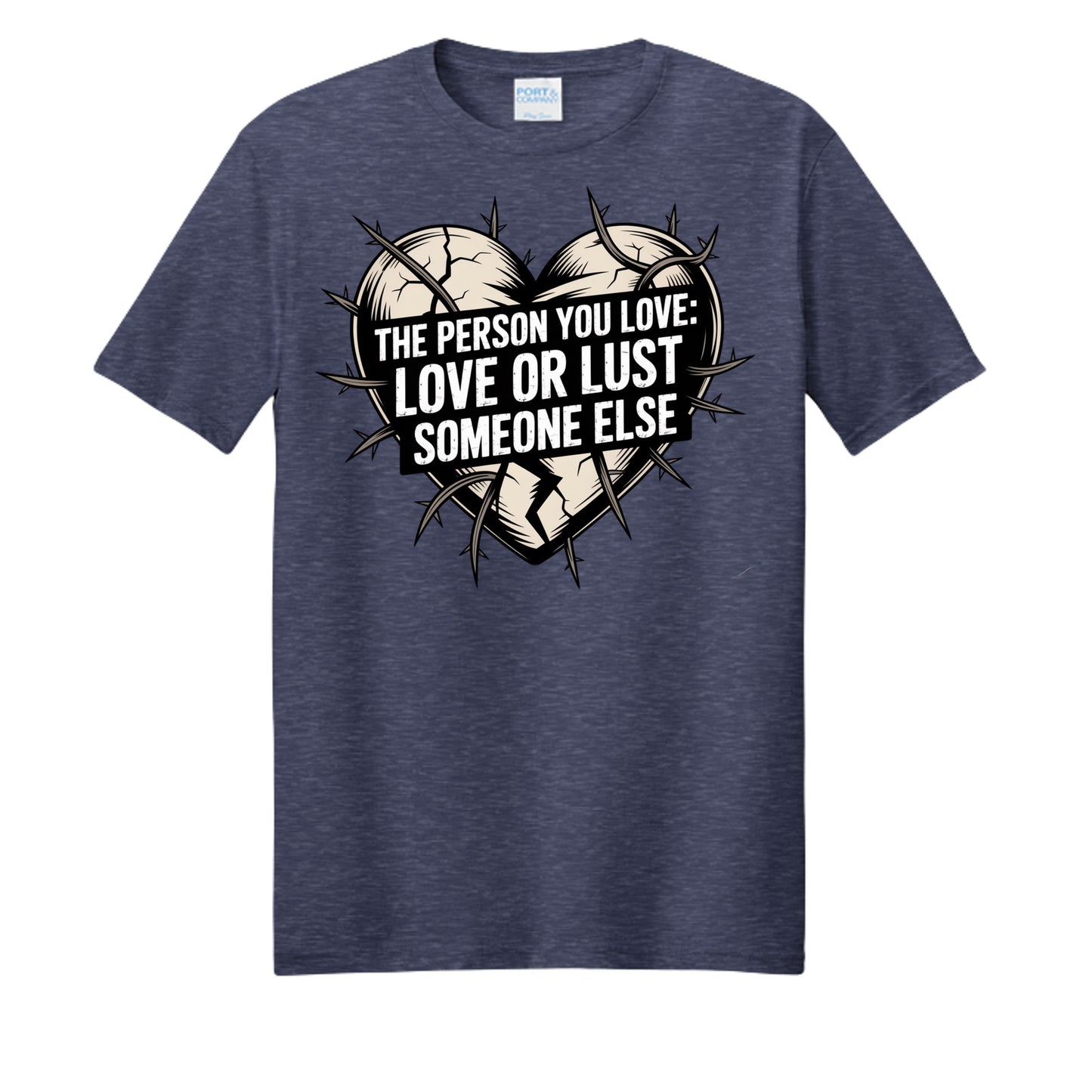 Team Navy Heather - PC455 - FRONT